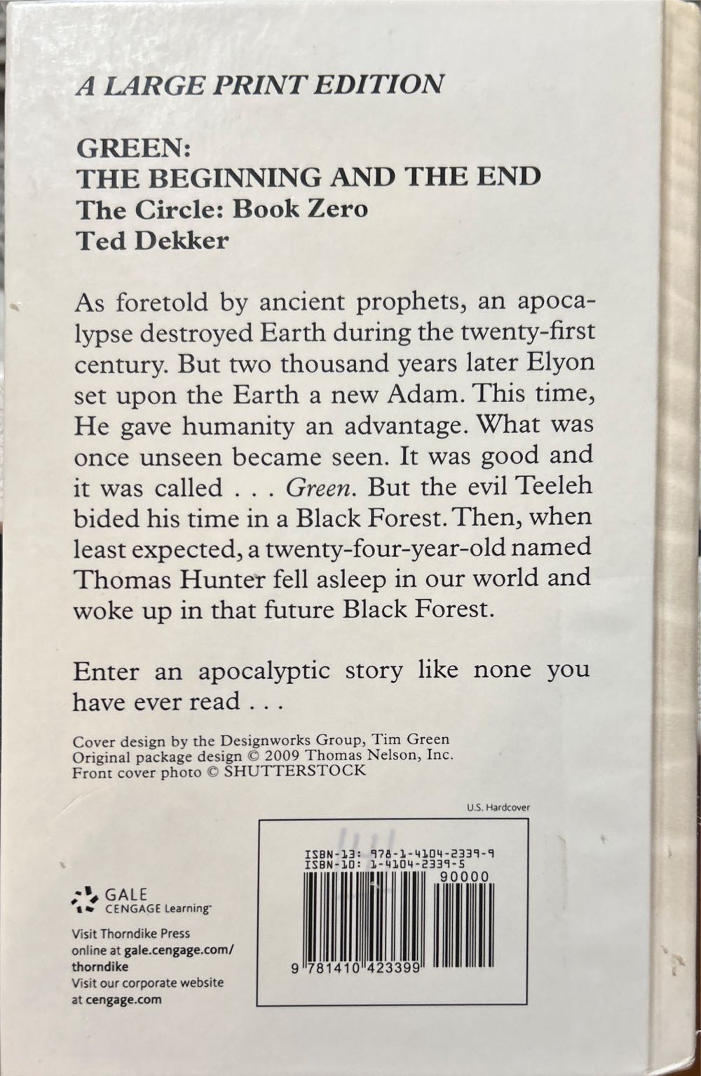 Green - Ted Dekker (Gale Cengage Learning - Hardcover) book collectible [Barcode 9781410423399] - Main Image 2