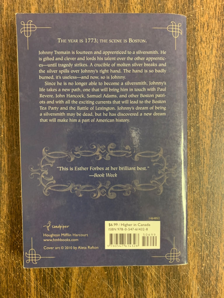 Johnny Tremain - Esther Hoskins Forbes (Sandpiper - Paperback) book collectible [Barcode 9780547614328] - Main Image 2