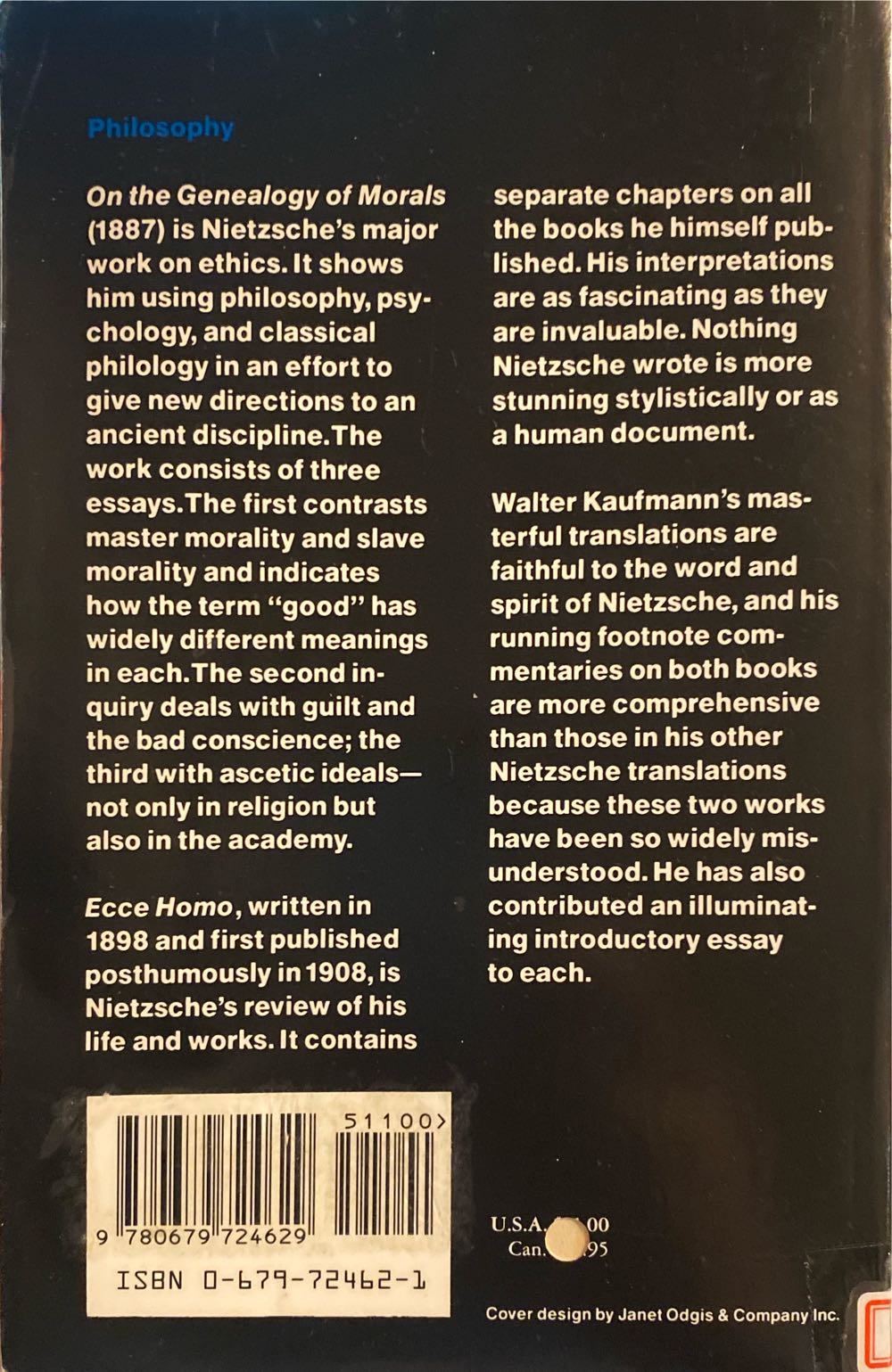 On the Genealogy of Morals and Ecce Homo - Friedrich Nietzsche (Vintage - Paperback) book collectible [Barcode 9780679724629] - Main Image 2