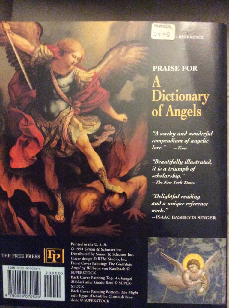 A Dictionary of Angels - Gustav Davidson (Free Press - Trade Paperback) book collectible [Barcode 9780029070529] - Main Image 2
