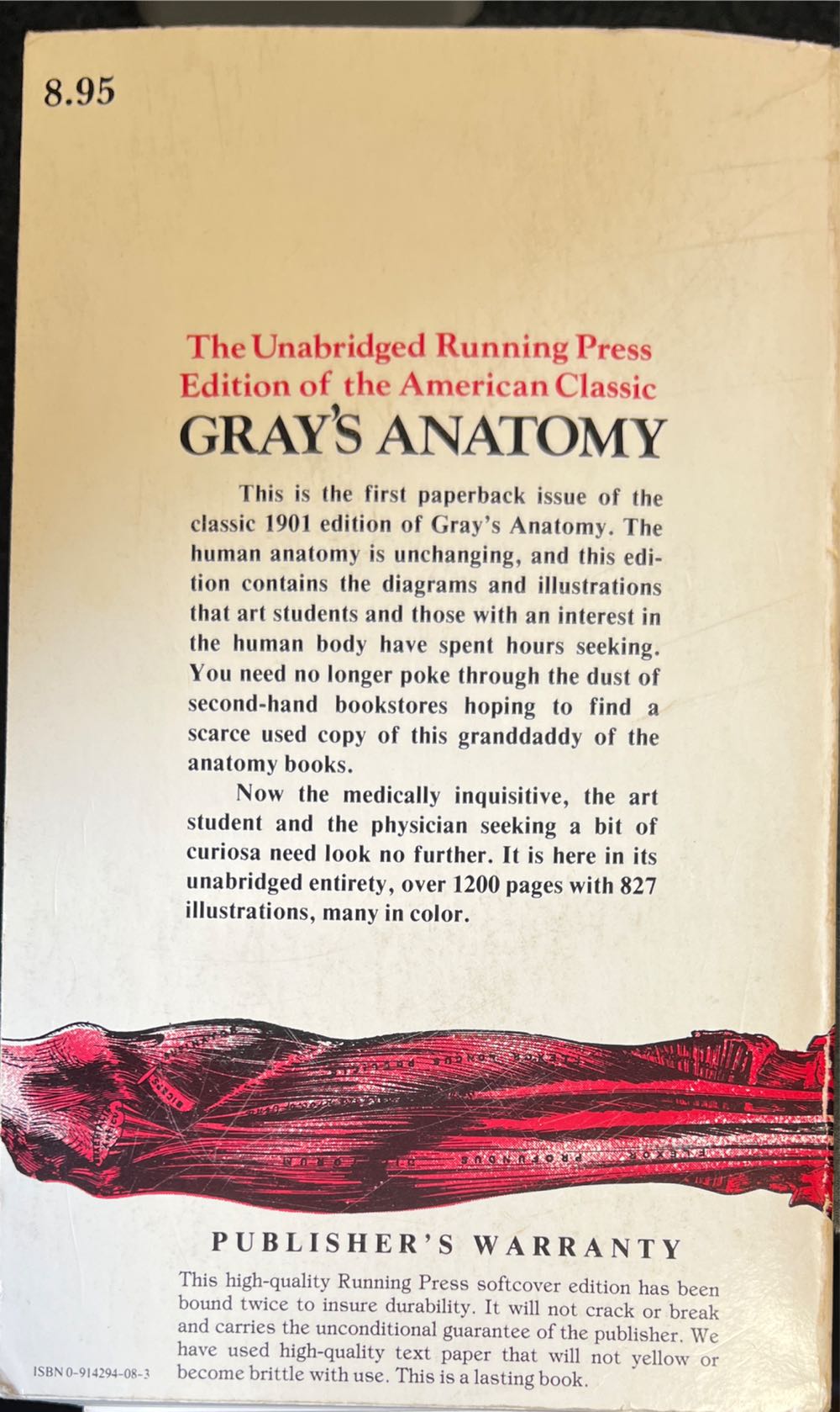 Grays Anatomy - Henry Gray (Running Press - Hardcover) book collectible [Barcode 9780914294085] - Main Image 2