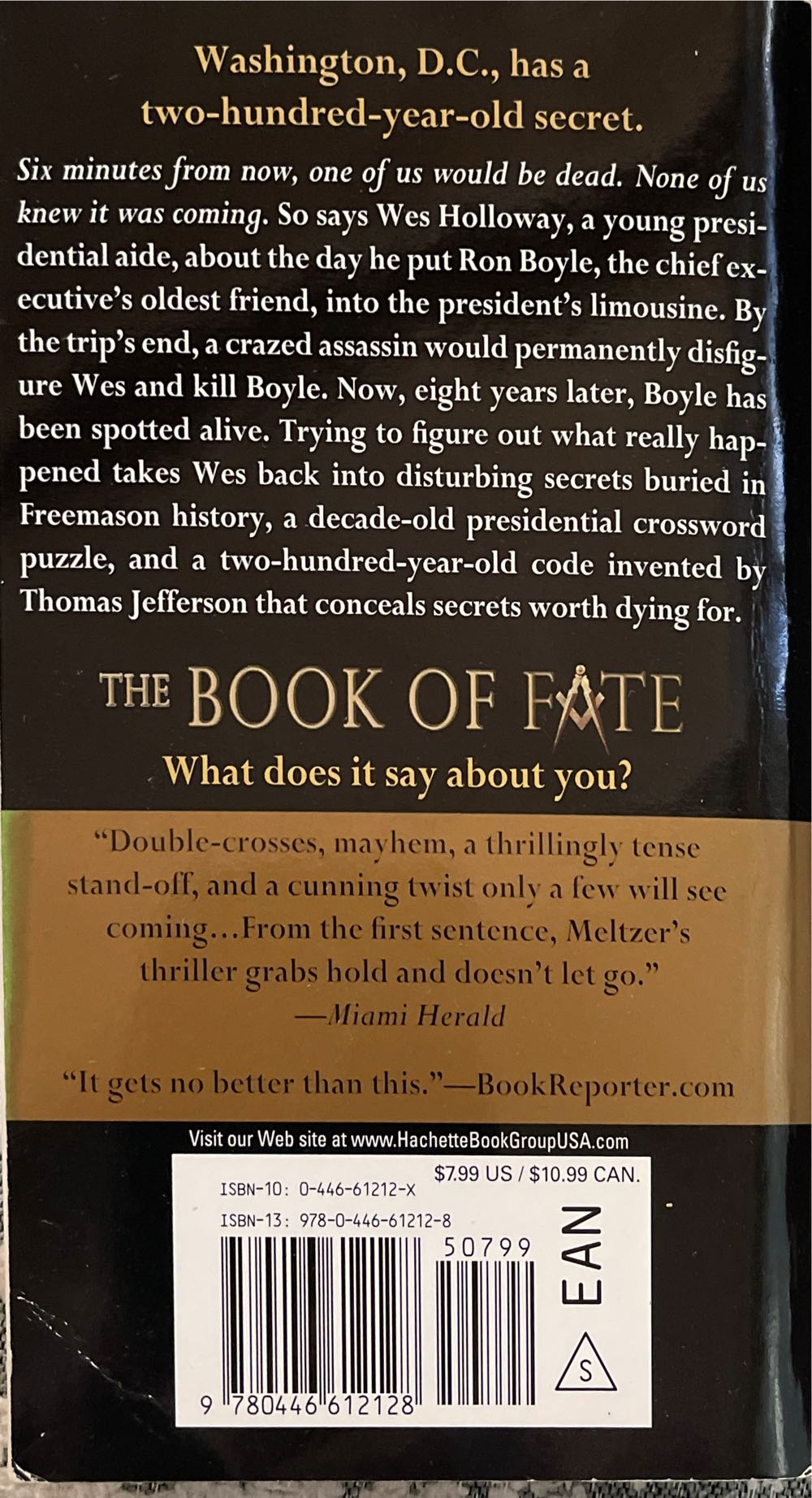 The Book Of Fate - Brad Meltzer (Grand Central Publishing - Paperback) book collectible [Barcode 9780446612128] - Main Image 2