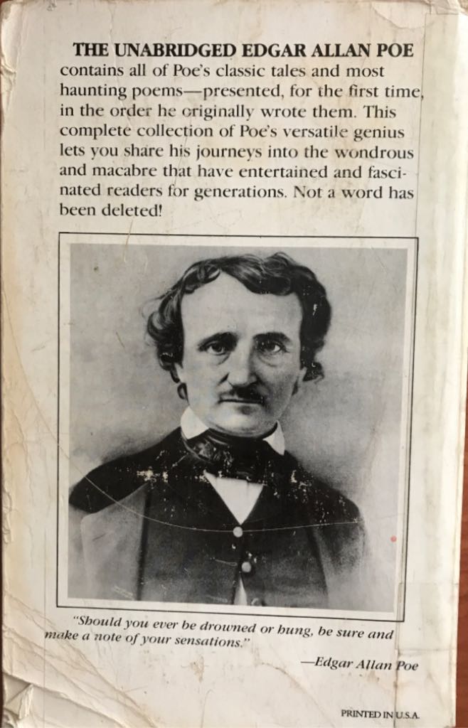 The Unabridged Edgar Allan Poe - Edgar Allan Poe (Running Press - Trade Paperback) book collectible [Barcode 9780894712333] - Main Image 2