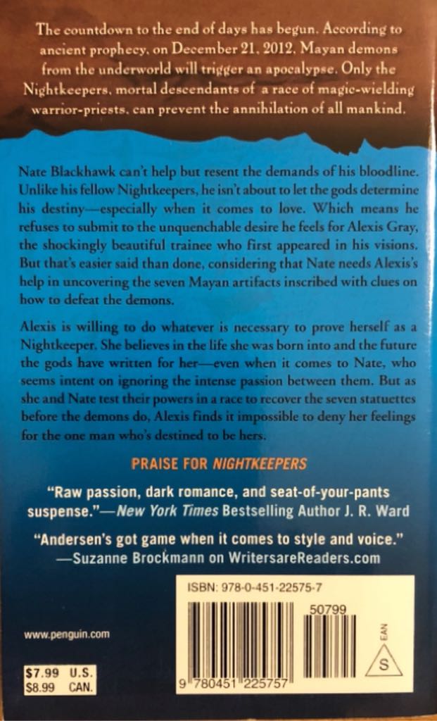 Dawnkeepers - Jessica Andersen (Signet Paranormal Romance - Paperback) book collectible [Barcode 9780451225757] - Main Image 2