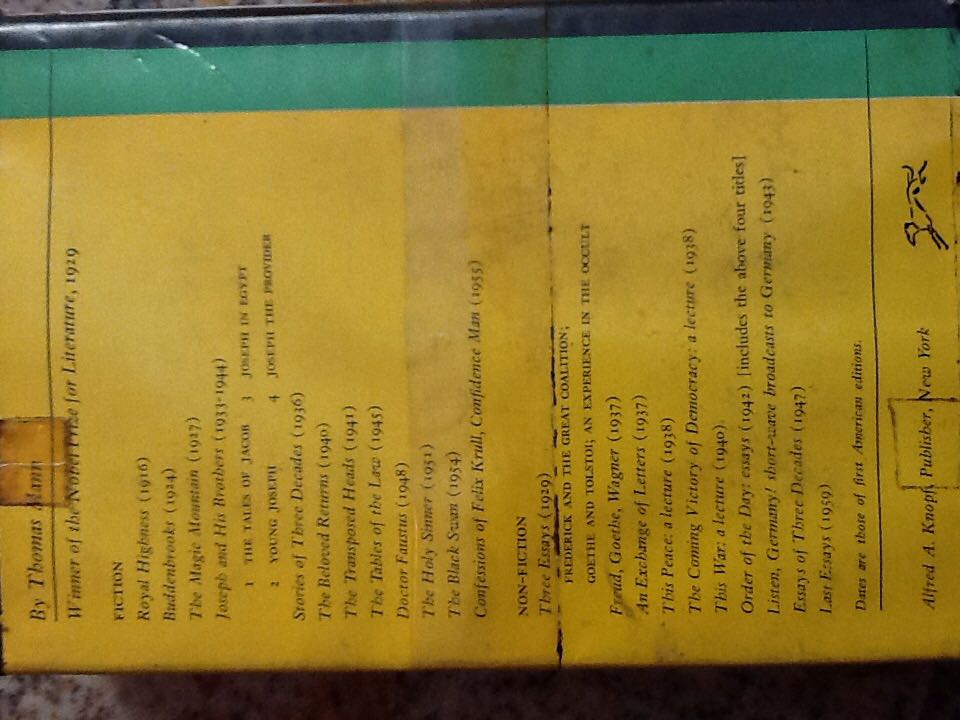 The Magic Mountain - Thomas Mann (Alfred A. Knopf, Inc. - Hardcover) book collectible - Main Image 2