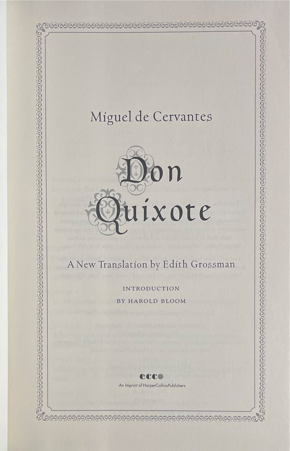 Don Quixote - Miguel De Cervantes (ECCO An Imprint of HarperCollins Publishers - Hardcover) book collectible [Barcode 9780060188702] - Main Image 4