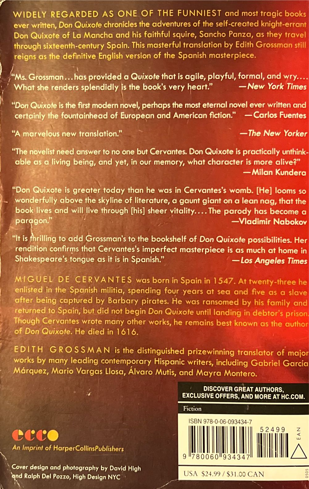 Don Quixote - Miguel De Cervantes (Ecco - Paperback) book collectible [Barcode 9780060934347] - Main Image 4