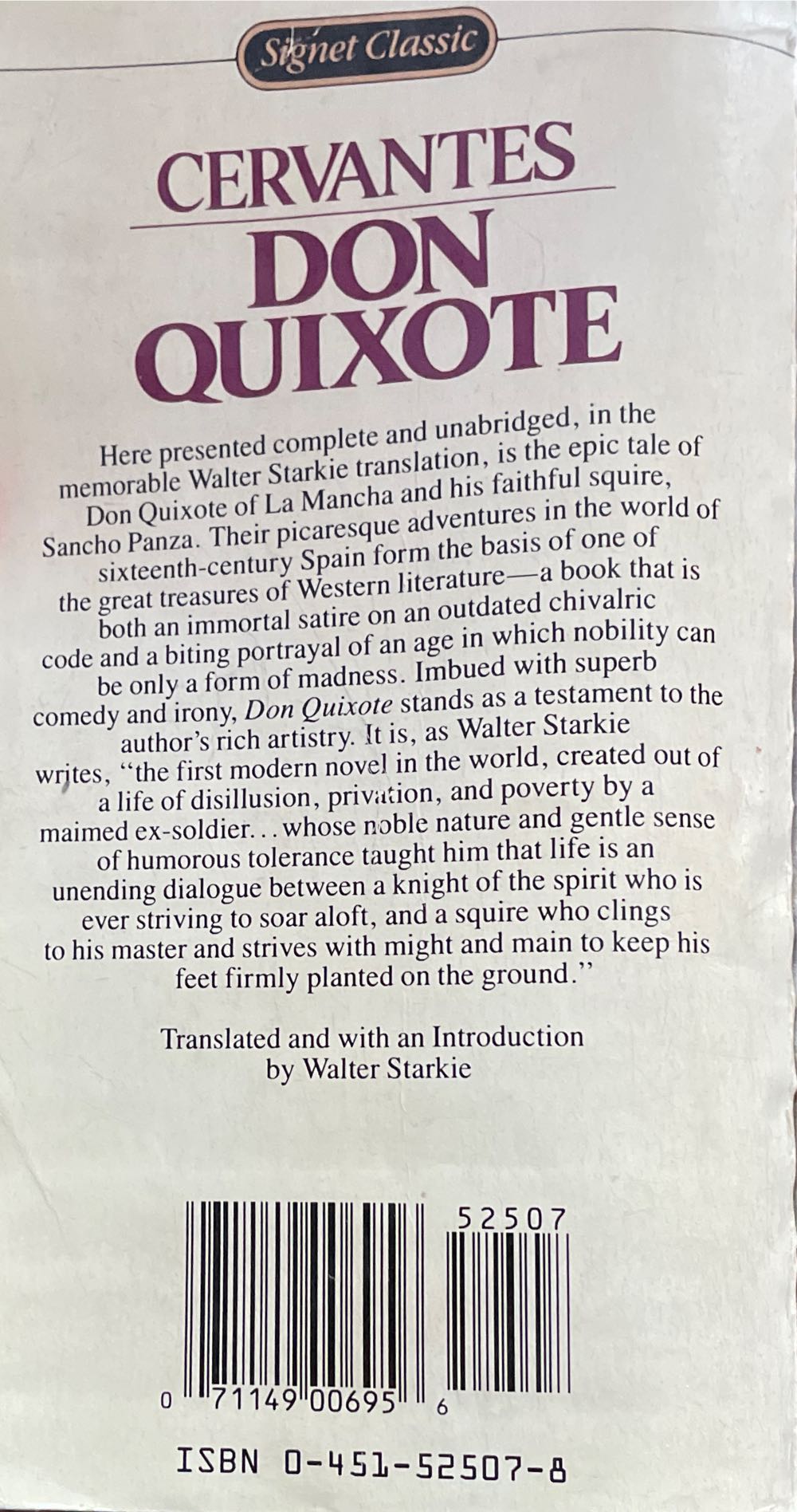 Don Quixote - Miguel De Cervantes (Signet Classics - Paperback) book collectible [Barcode 9780451525079] - Main Image 2
