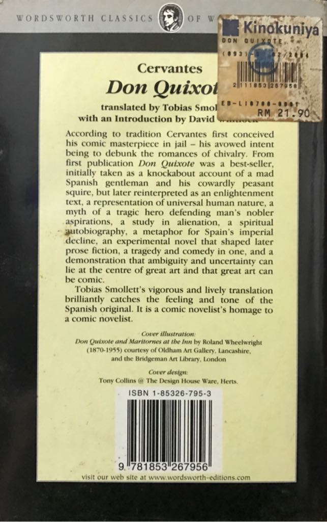 Don Quixote - Miguel de Cervantes Saavedra (Wordsworth Editions - Paperback) book collectible [Barcode 9781853267956] - Main Image 2
