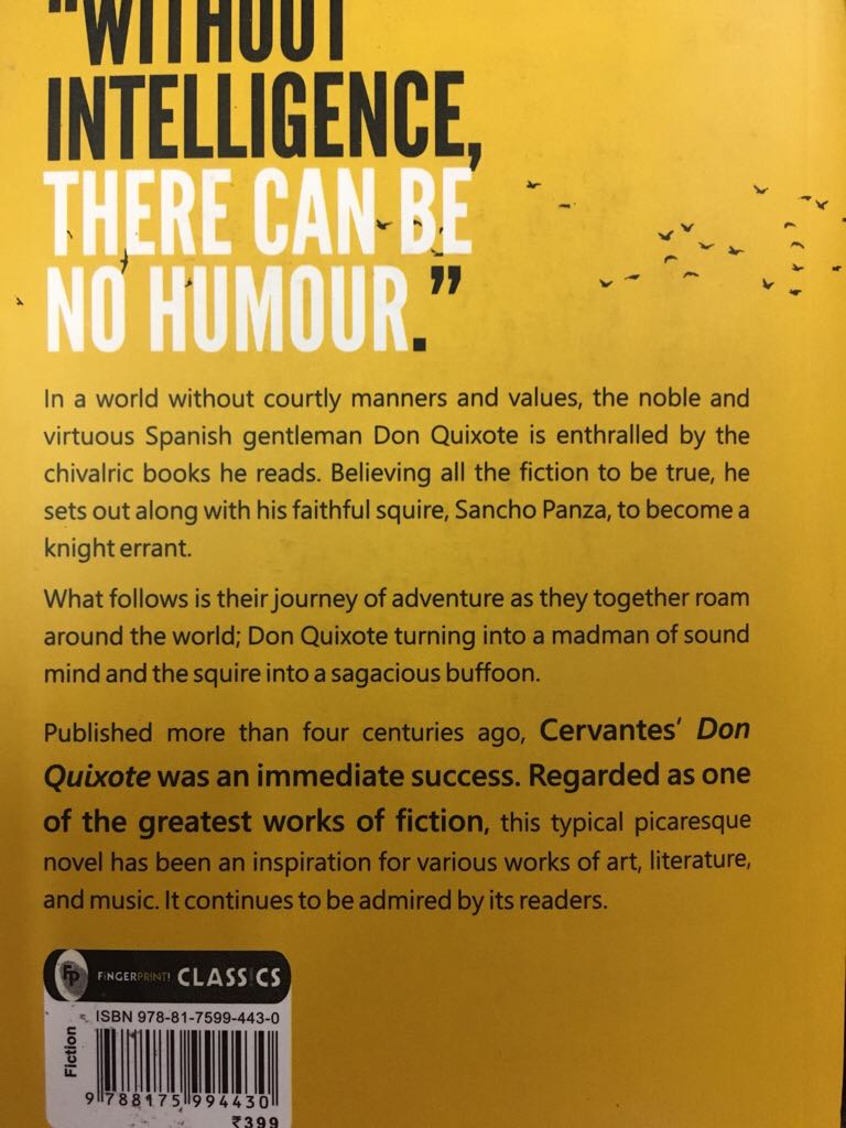Don Quixote - Miguel de Cervantes Saavedra (FingerPrint Publishing - Paperback) book collectible [Barcode 9788175994430] - Main Image 2