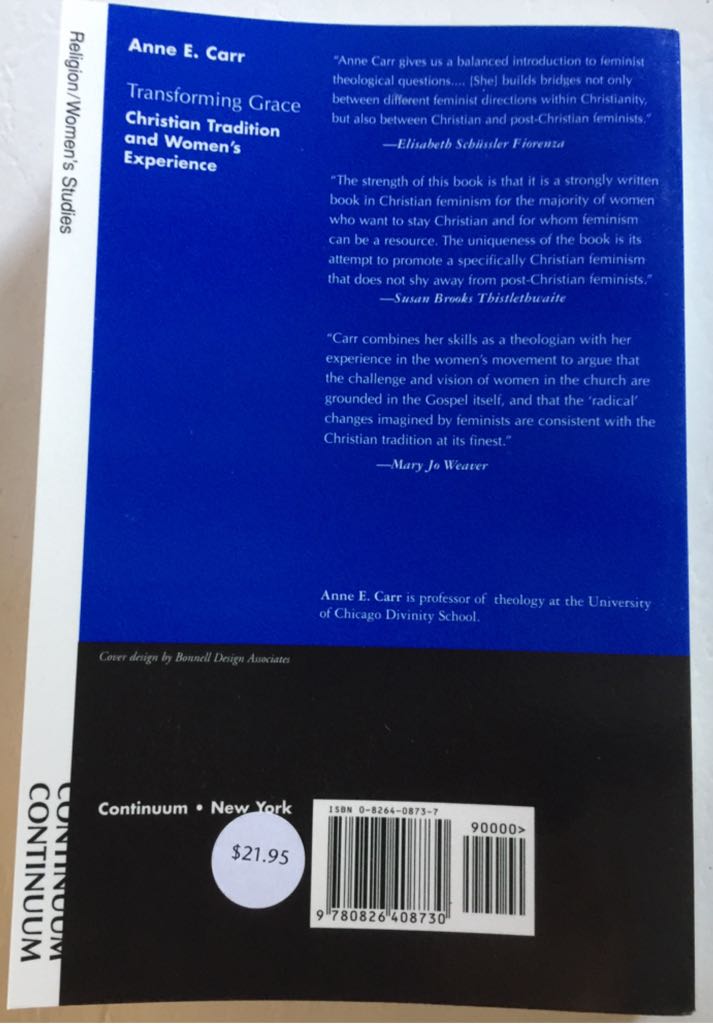 Transforming Grace  (Bloomsbury Academic) book collectible [Barcode 9780826408730] - Main Image 2