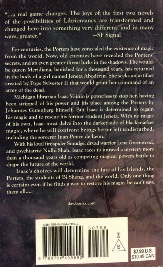 Unbound: Magic Ex Libris: Book Three - Jim C. Hines (DAW - Paperback) book collectible [Barcode 9780756409692] - Main Image 2