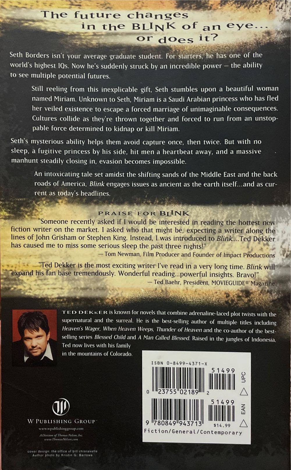 Blink - Ted Dekker (W Publishing Group - Paperback) book collectible [Barcode 9780849943713] - Main Image 2