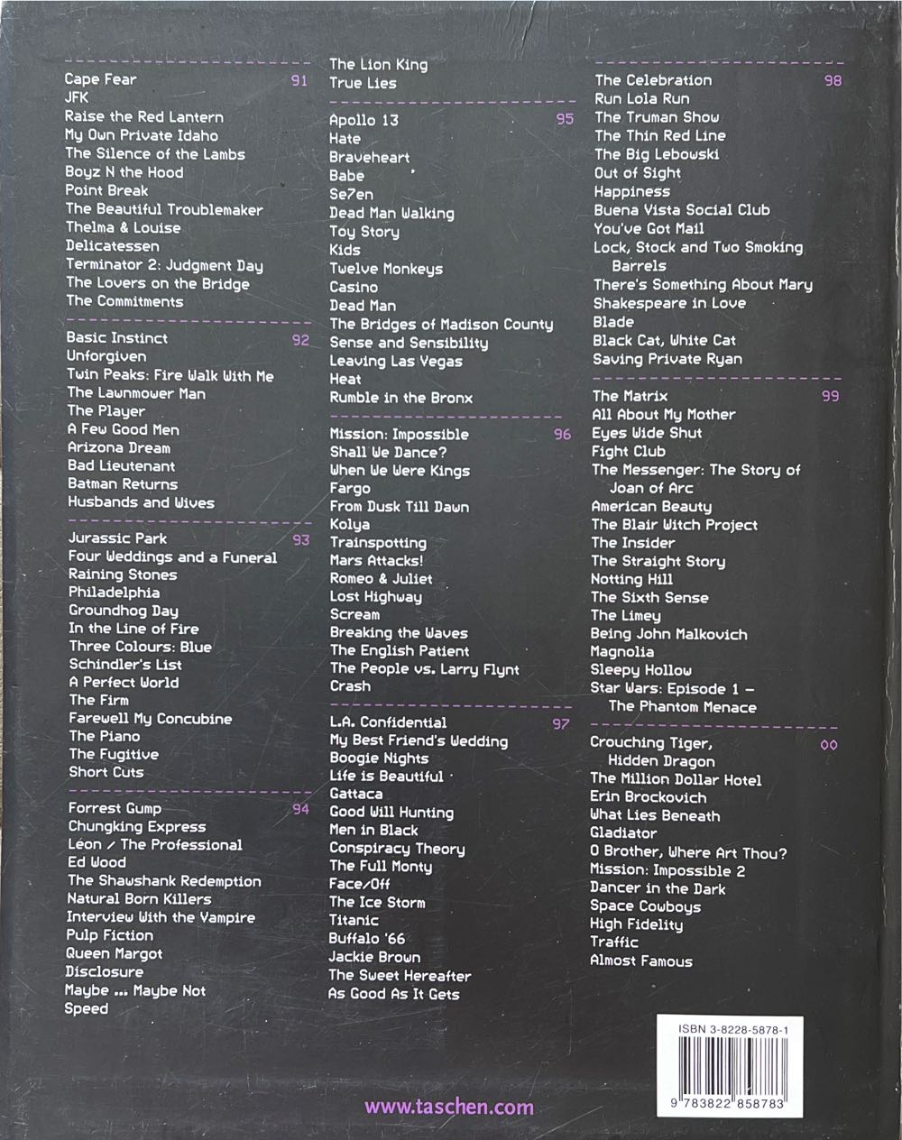 Movies of the 90s - Jürgen Müller (Taschen - Paperback) book collectible [Barcode 9783822858783] - Main Image 2