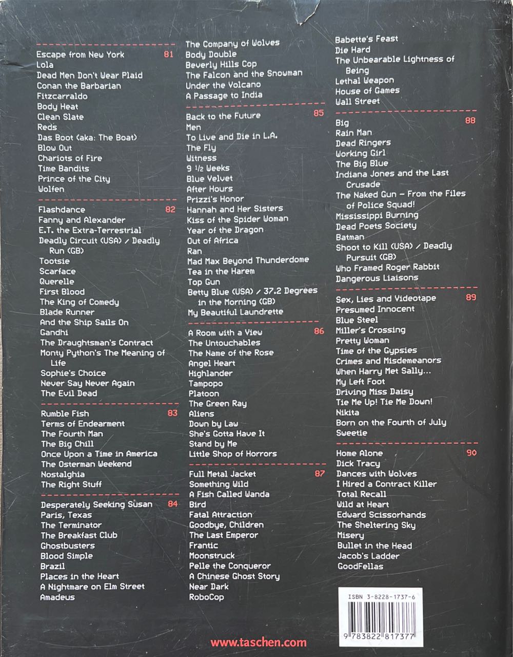 Movies of the 80s - Ed. Jurgen Muller (Taschen - Paperback) book collectible [Barcode 9783822817377] - Main Image 2