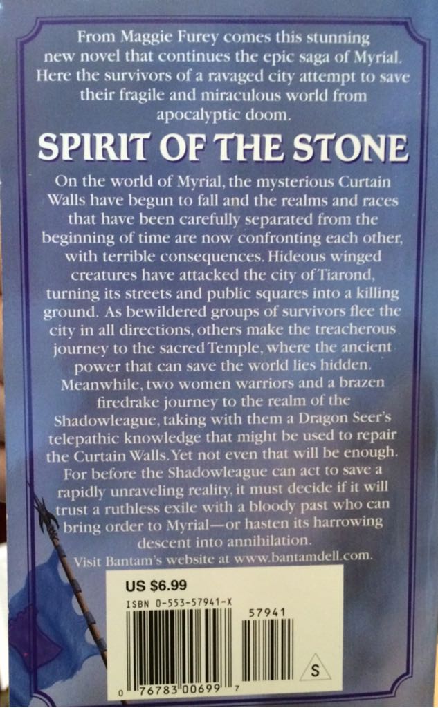 Spirit Of The Stone - Maggie Furey (A Bantam Spectra Book - Paperback) book collectible - Main Image 2