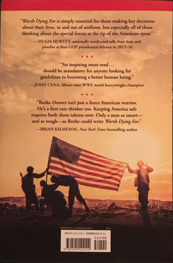 Worth Dying For - Rorke Denver (Simon and Schuster - Hardcover) book collectible [Barcode 9781501124112] - Main Image 2