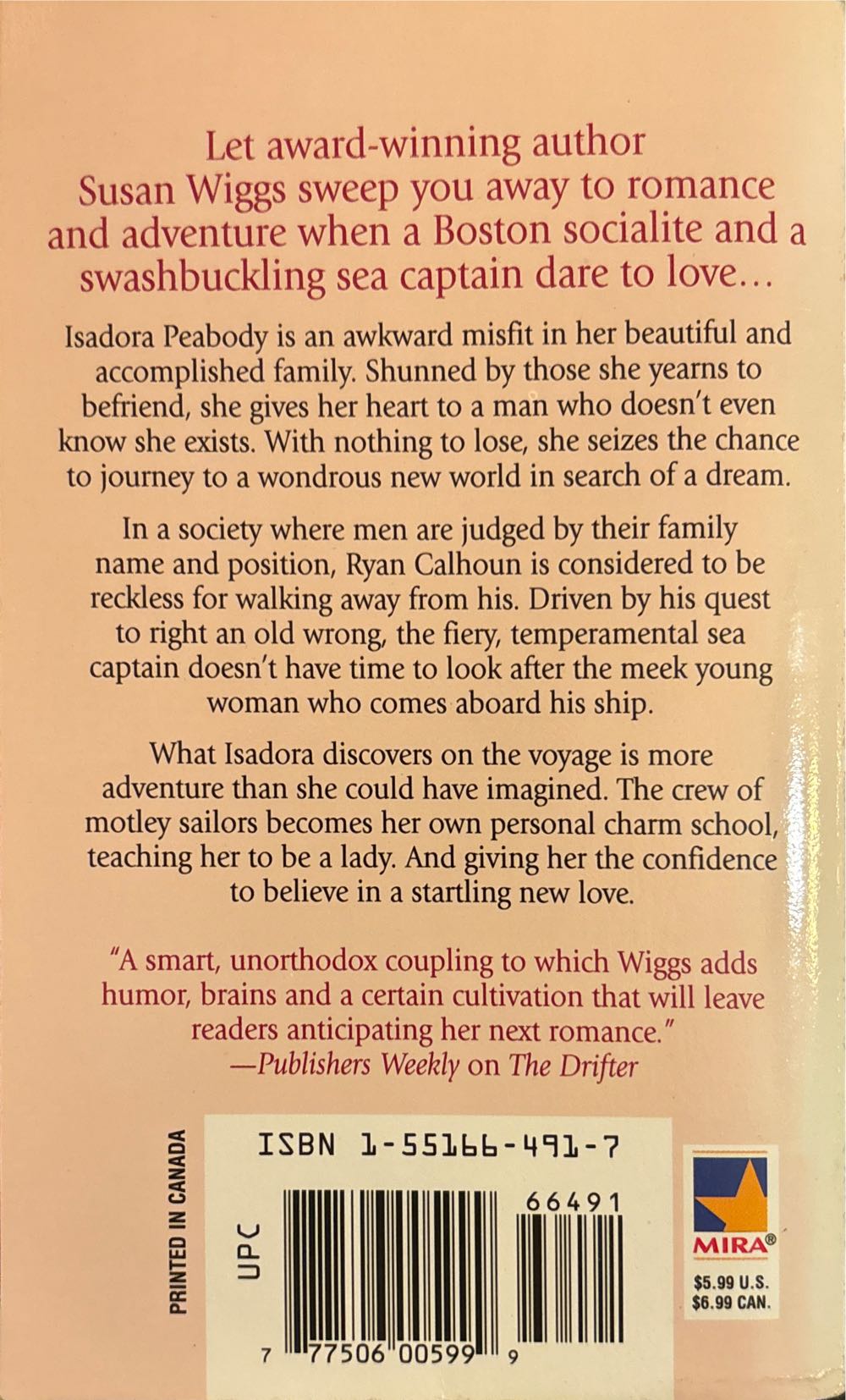 The Charm School - Susan Wiggs (Mira Books - Paperback) book collectible [Barcode 9781551664910] - Main Image 3