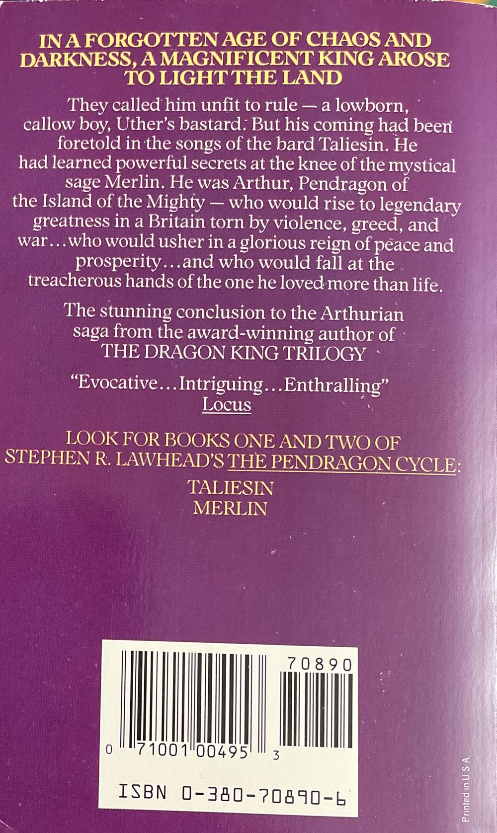 Pendragon Cycle, Book 3: Arthur - Stephen R. Lawhead (Avon - Paperback) book collectible - Main Image 2