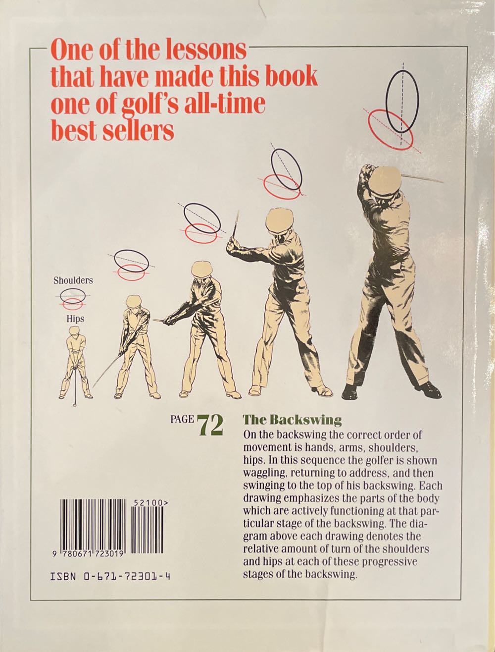 Ben Hogans Five Lessons: The Modern Fundamentals Of Golf - Ben Hogan (Golf Digest/Tennis Inc. - Hardcover) book collectible [Barcode 9780671723019] - Main Image 2