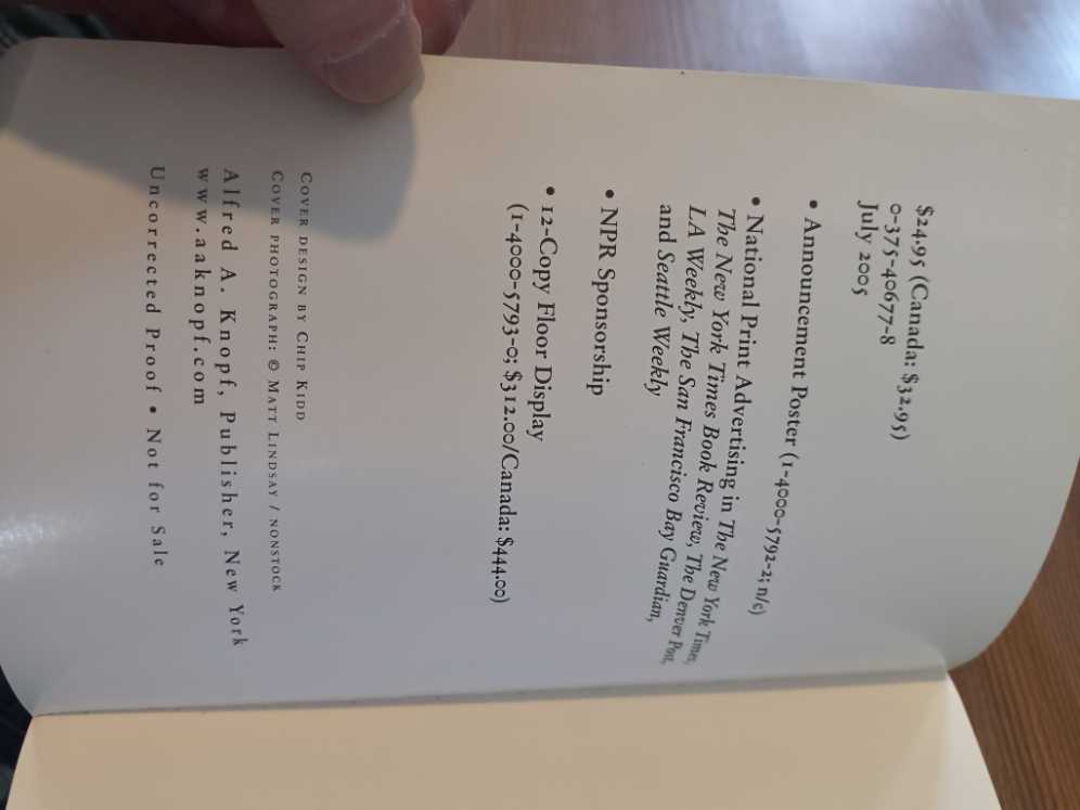 No Country For Old Men - ARC - Cormac McCarthy (Alfred A Knopf Publisher - Paperback) book collectible [Barcode 9780330440301] - Main Image 3