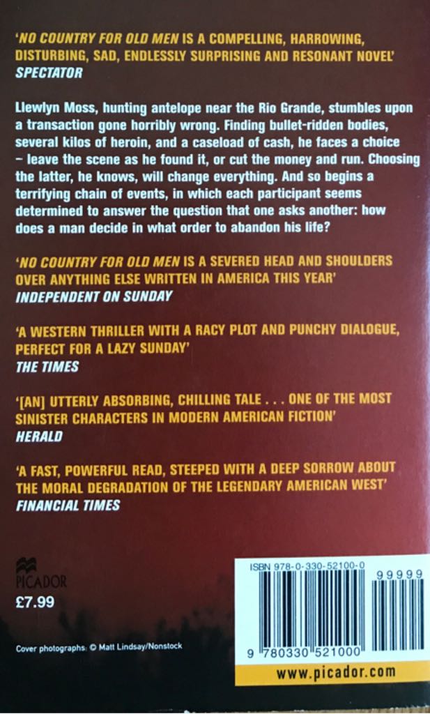 No Country For Old Men  book collectible [Barcode 9780330521000] - Main Image 2