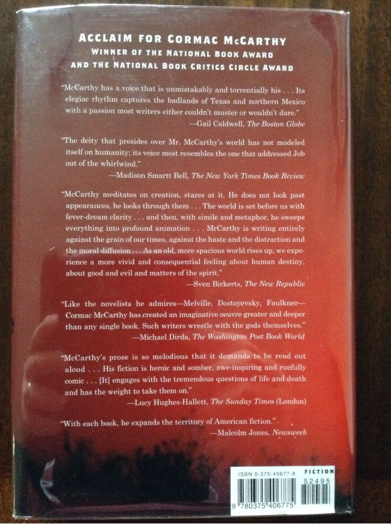 No Country For Old Men - McCarthy, Cormac (Alfred A. Knopf - Hardcover) book collectible - Main Image 2