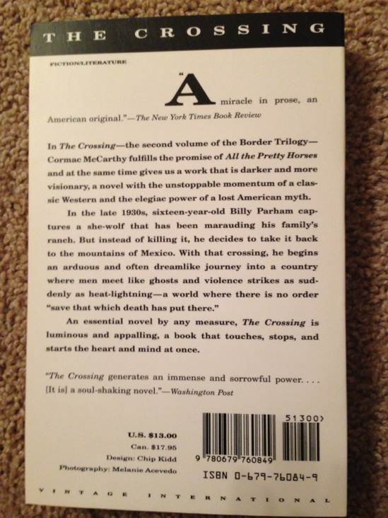 The Crossing - Cormac McCarthy (Vintage International - Paperback) book collectible [Barcode 9780679760849] - Main Image 2