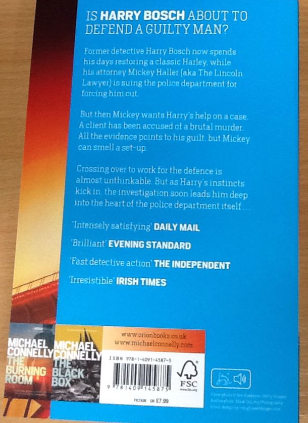 The Crossing - Michael Connelly (Orion - Paperback) book collectible [Barcode 9781409145875] - Main Image 2