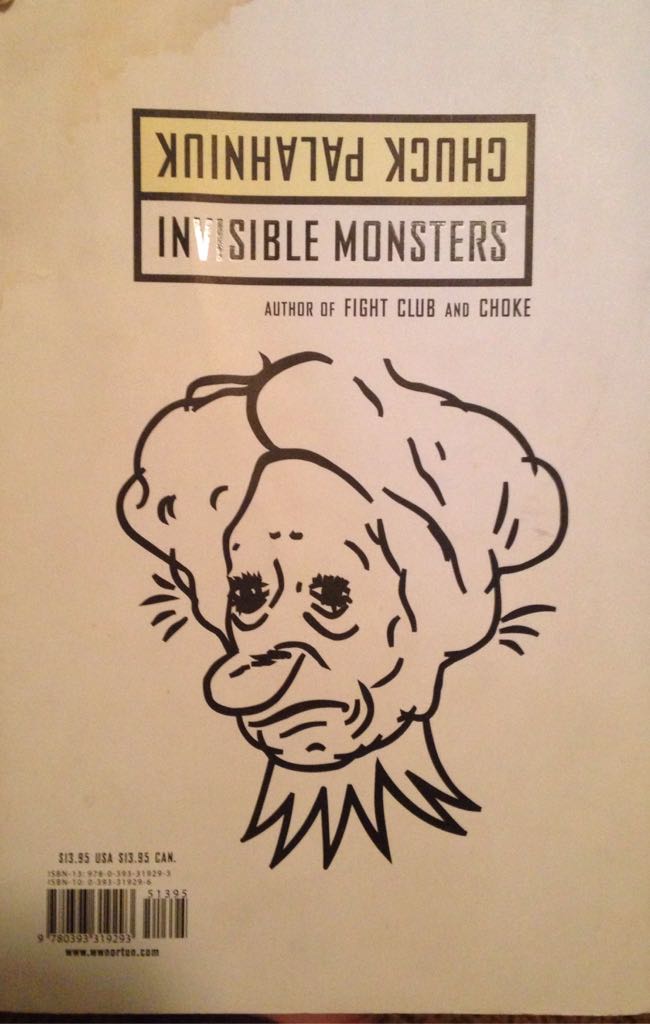 Invisible Monsters - Chuck Palahniuk (WW Norton & Company - Paperback) book collectible [Barcode 9780393319293] - Main Image 2