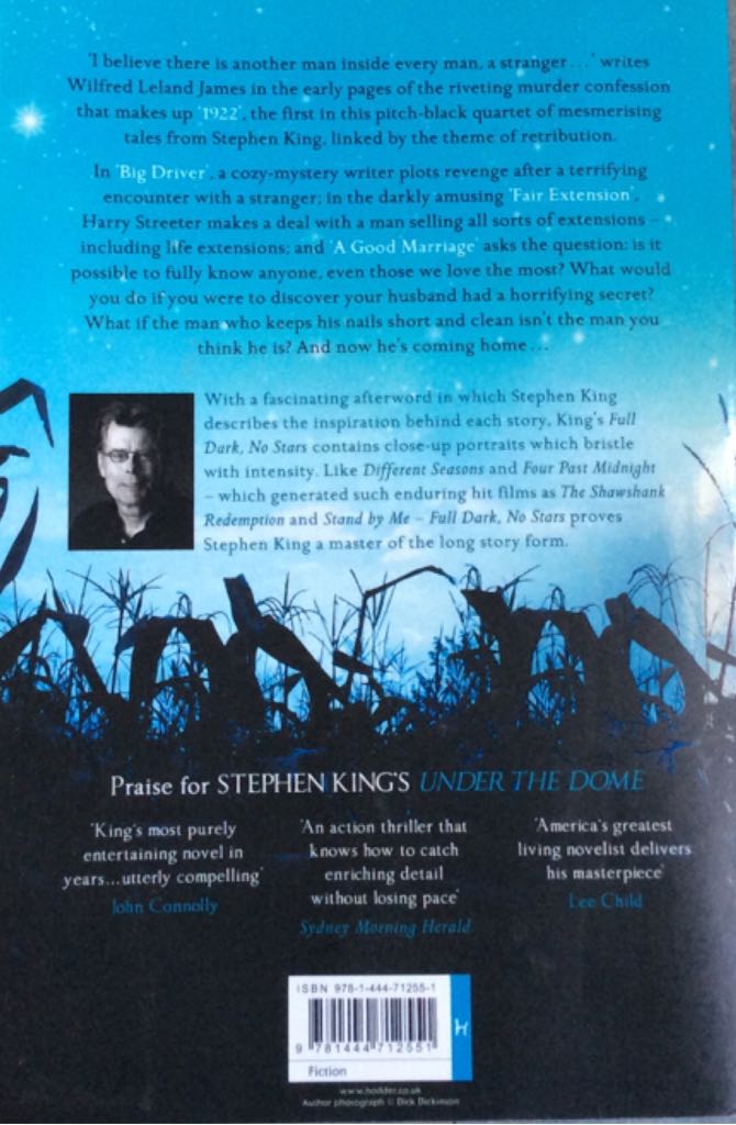 Full Dark, No Stars - Stephen King (Hodder & Stoughton - Trade Paperback) book collectible [Barcode 9781444712551] - Main Image 2