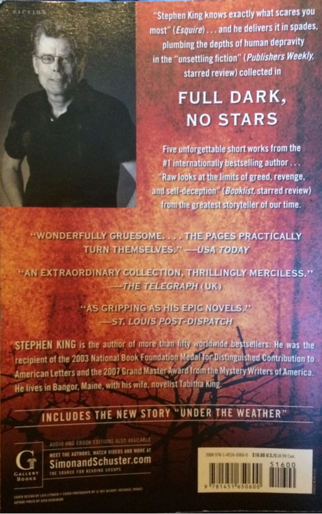 Full Dark, No Stars - Stephen King (- Paperback) book collectible [Barcode 9781451650600] - Main Image 2