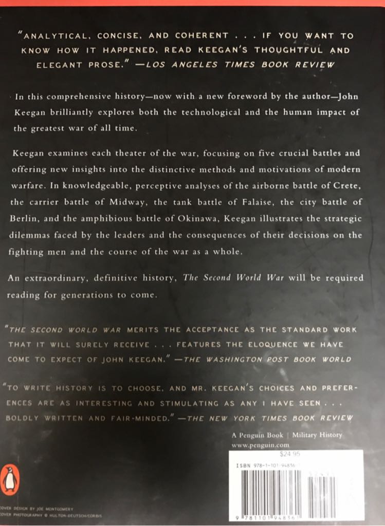 The Second World War - R. J. (New York : Penguin Books - Hardcover) book collectible [Barcode 9781101948361] - Main Image 2