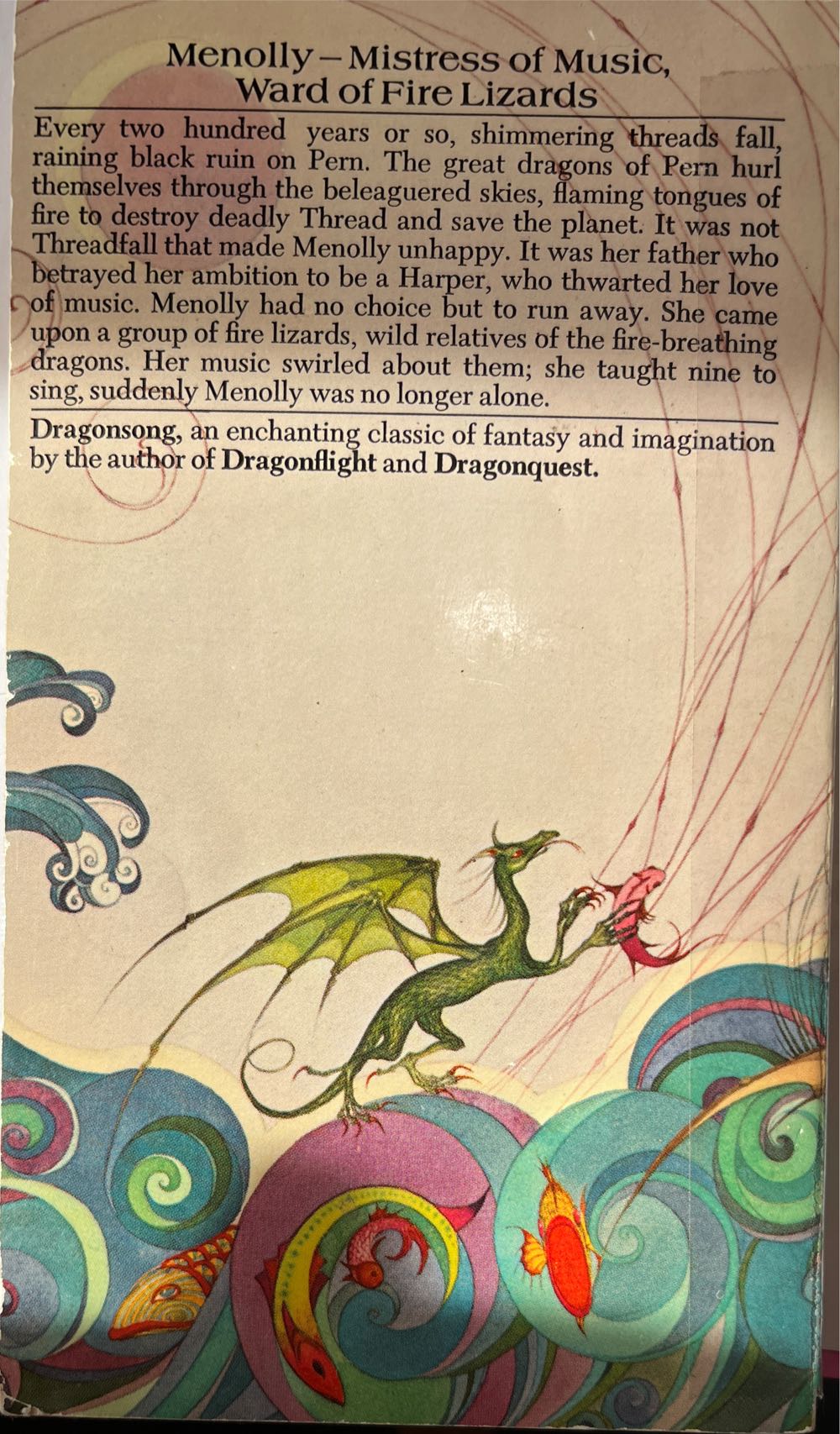 Dragonsong - Anne McCaffrey (- Paperback) book collectible [Barcode 9780553103007] - Main Image 2
