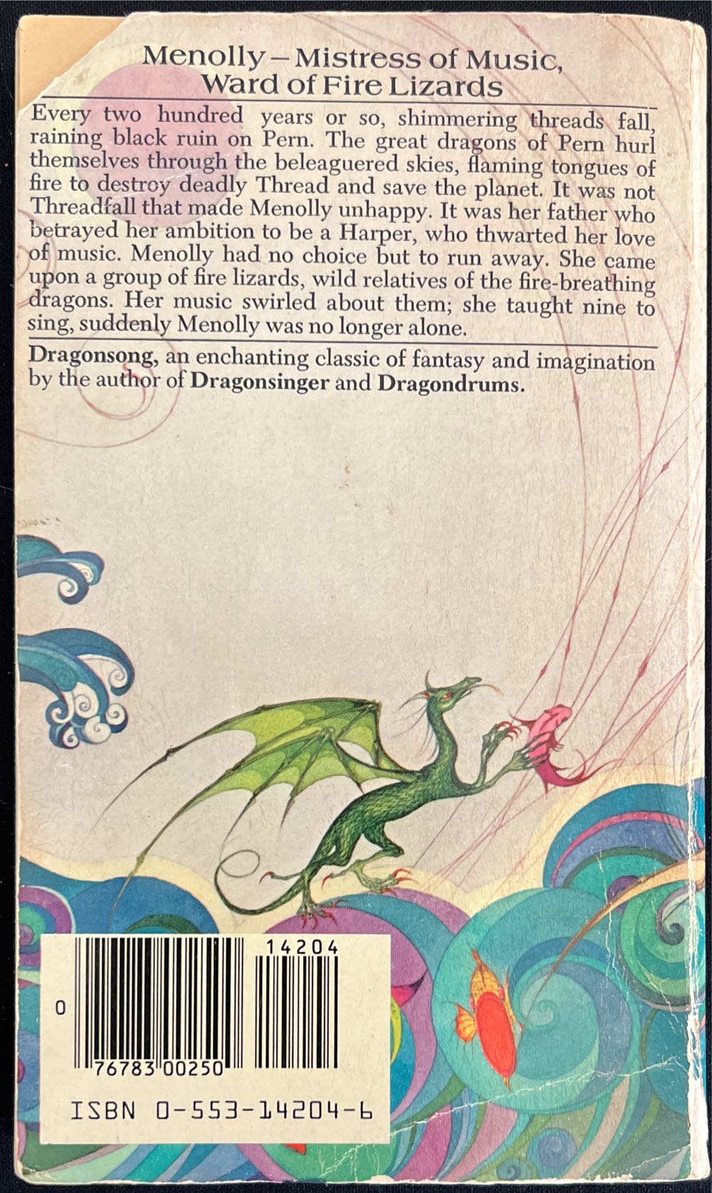 Dragonsong - Anne McCaffrey (Bantam - Paperback) book collectible [Barcode 9780553142044] - Main Image 2