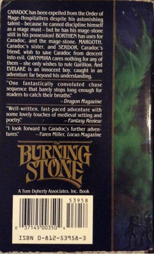 The Burning Stone - Deborah Turner Harris (Tor Books) book collectible [Barcode 9780812539585] - Main Image 2