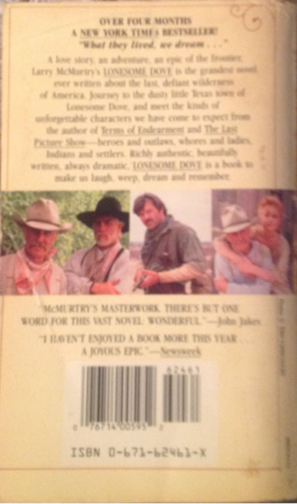 Lonesome Dove - Larry McMurtry (Pocket - Paperback) book collectible [Barcode 9780671624613] - Main Image 2