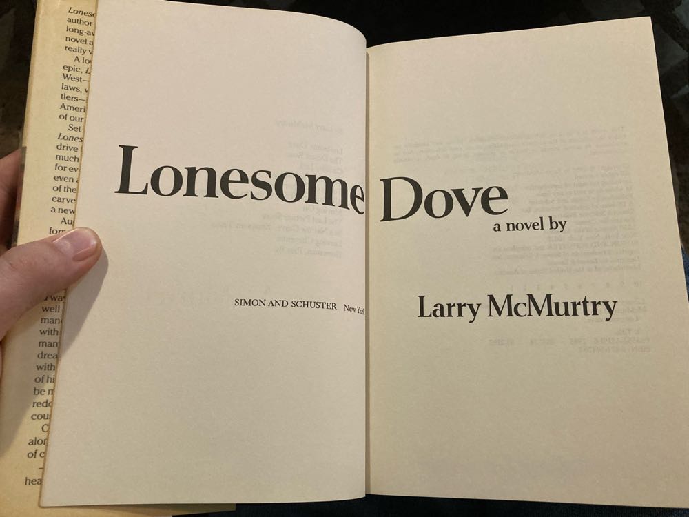 Lonesome Dove - Larry McMurtry (Simon and Shuster - Hardcover) book collectible - Main Image 3