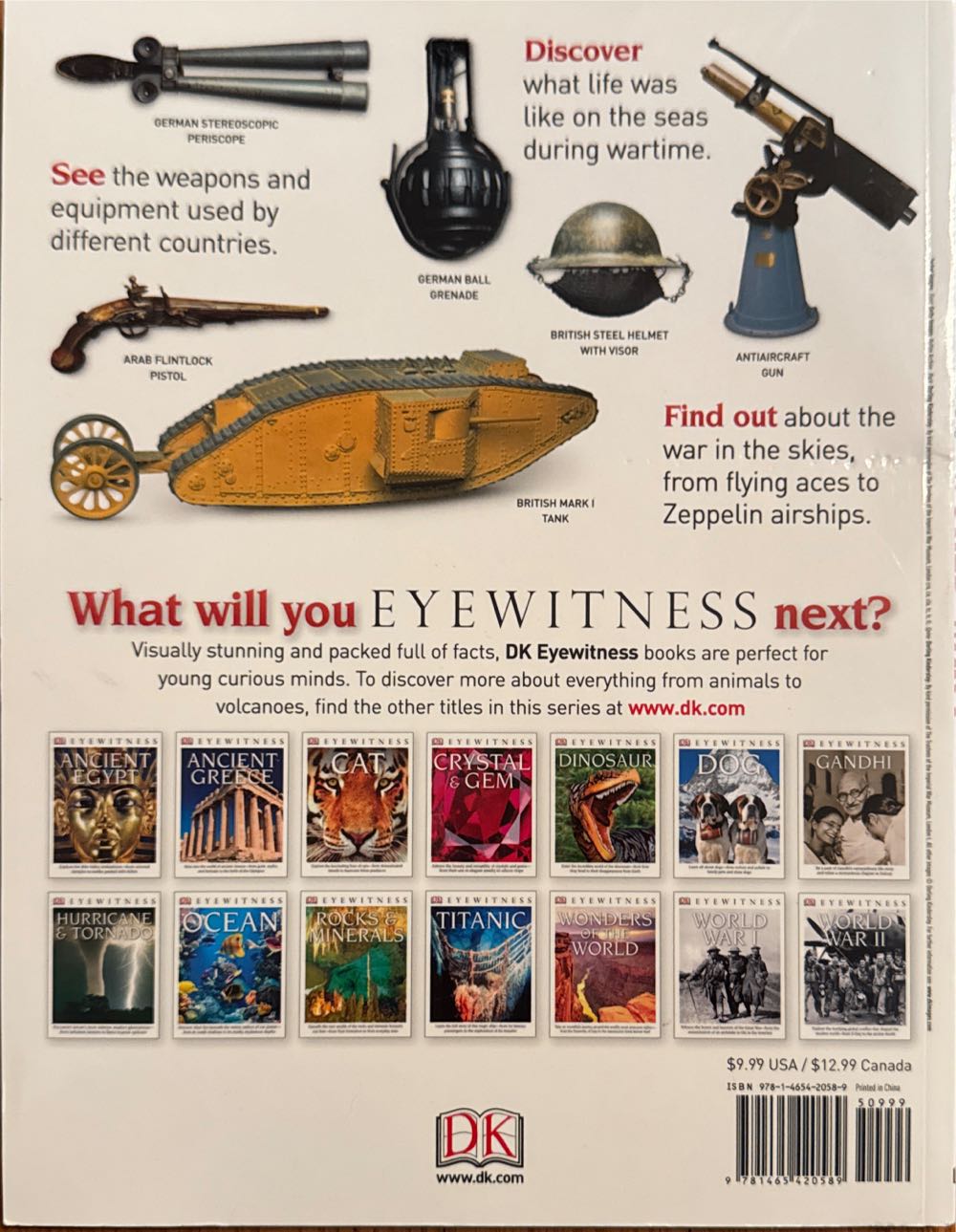 World War I - Edward Paice (DK Eyewitness Books) book collectible [Barcode 9781465420589] - Main Image 2