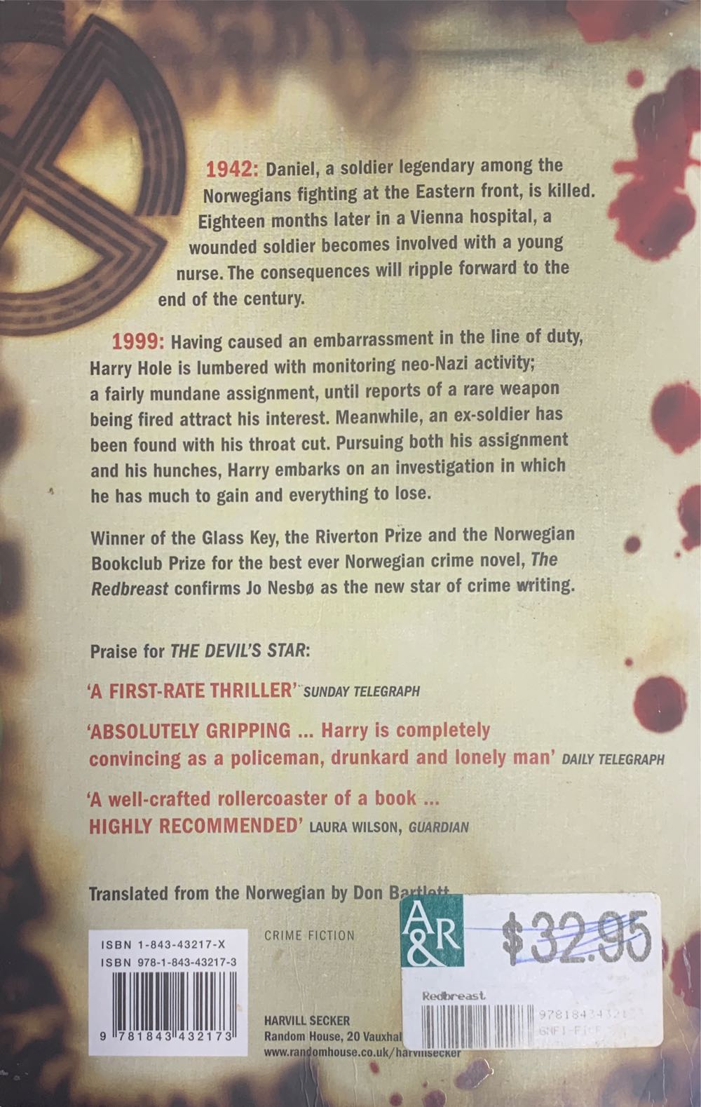 Redbreast, The - Jo Nesbo (Harvill Secker - Trade Paperback) book collectible [Barcode 9781843432173] - Main Image 2