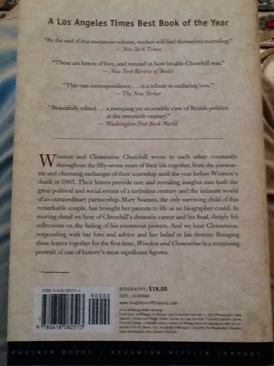 Winston and Clementine - Mary Soames (Houghton Mifflin Harcourt) book collectible [Barcode 9780618082513] - Main Image 2