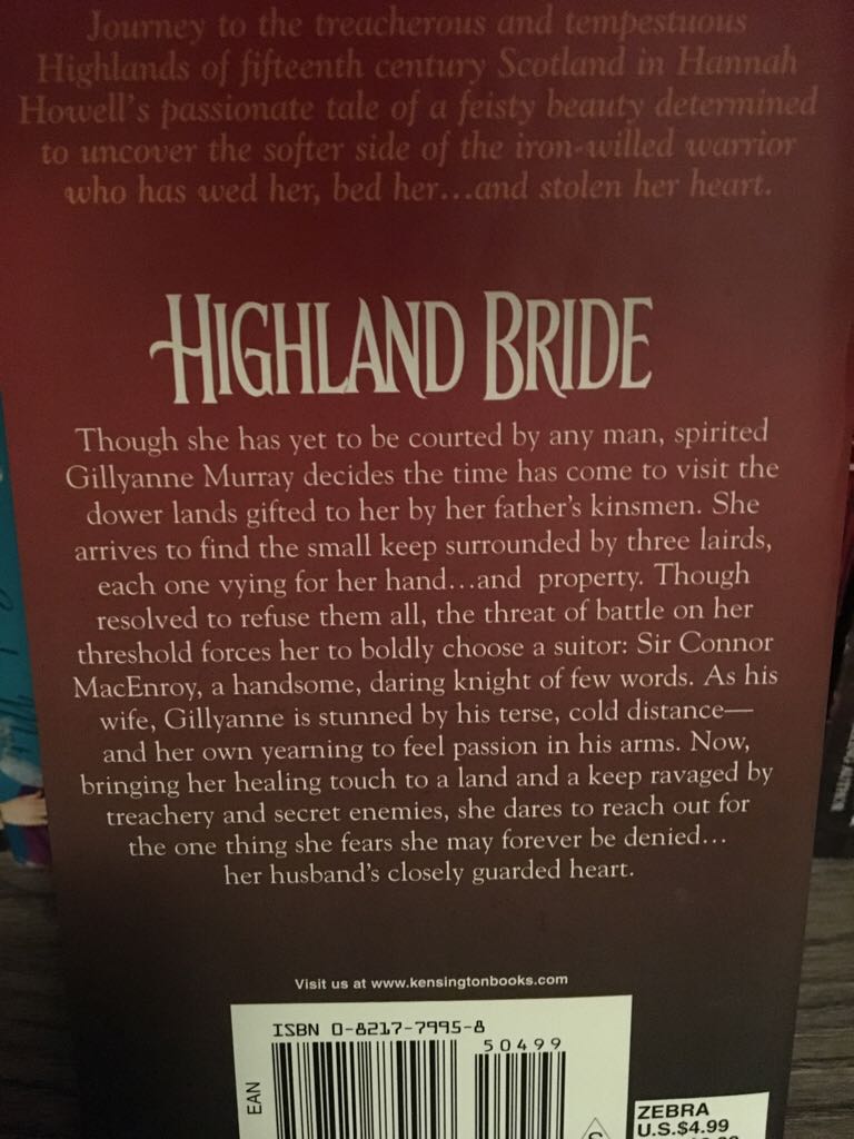 Highland Bride - Hannah Howell (Zebra Historical Romance - Paperback) book collectible [Barcode 9780821779958] - Main Image 2