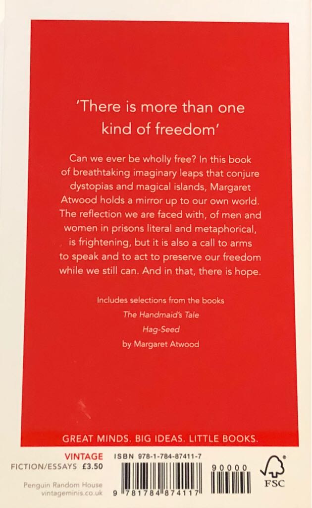 Freedom - Margaret Atwood (Vintage Minis - Paperback) book collectible [Barcode 9781784874117] - Main Image 2