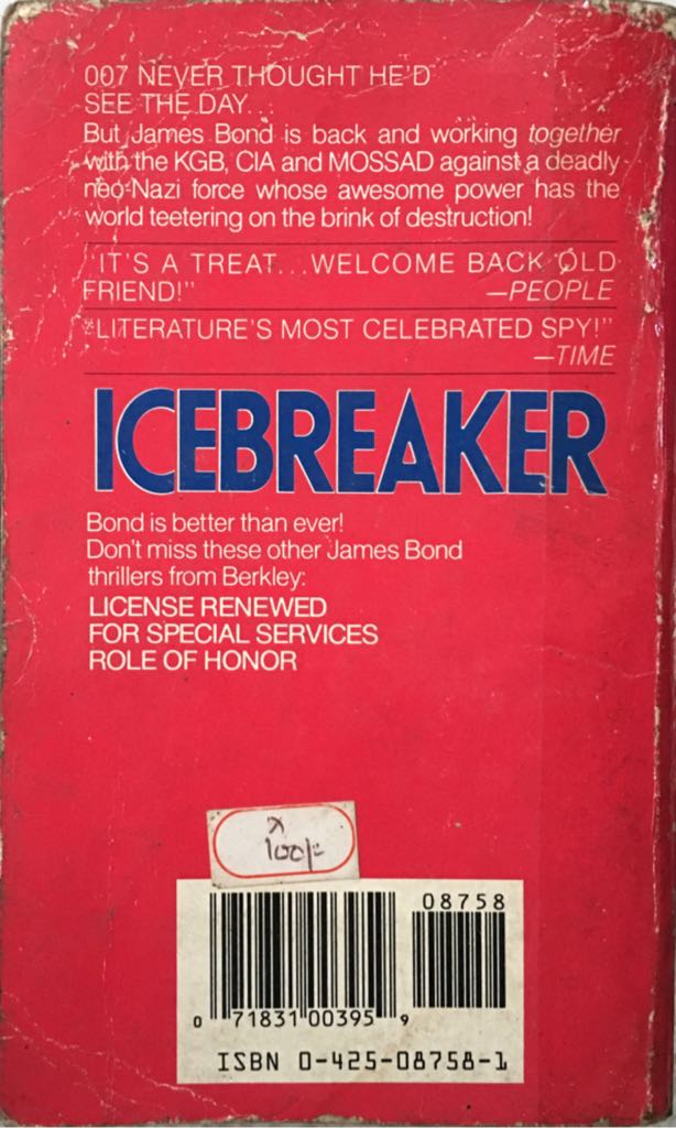 Icebreaker - John Gardner (A Berkley Book - Paperback) book collectible [Barcode 9780425087589] - Main Image 2