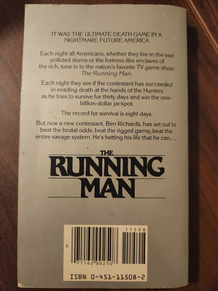 The Running Man - Richard Bachman (Signet - Hardcover) book collectible [Barcode 9780451115089] - Main Image 3