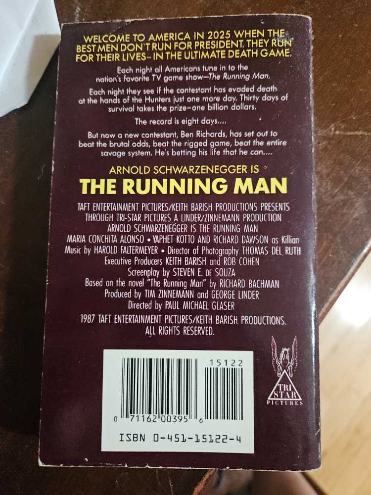 The Running Man - Stephen King (- Paperback) book collectible - Main Image 2