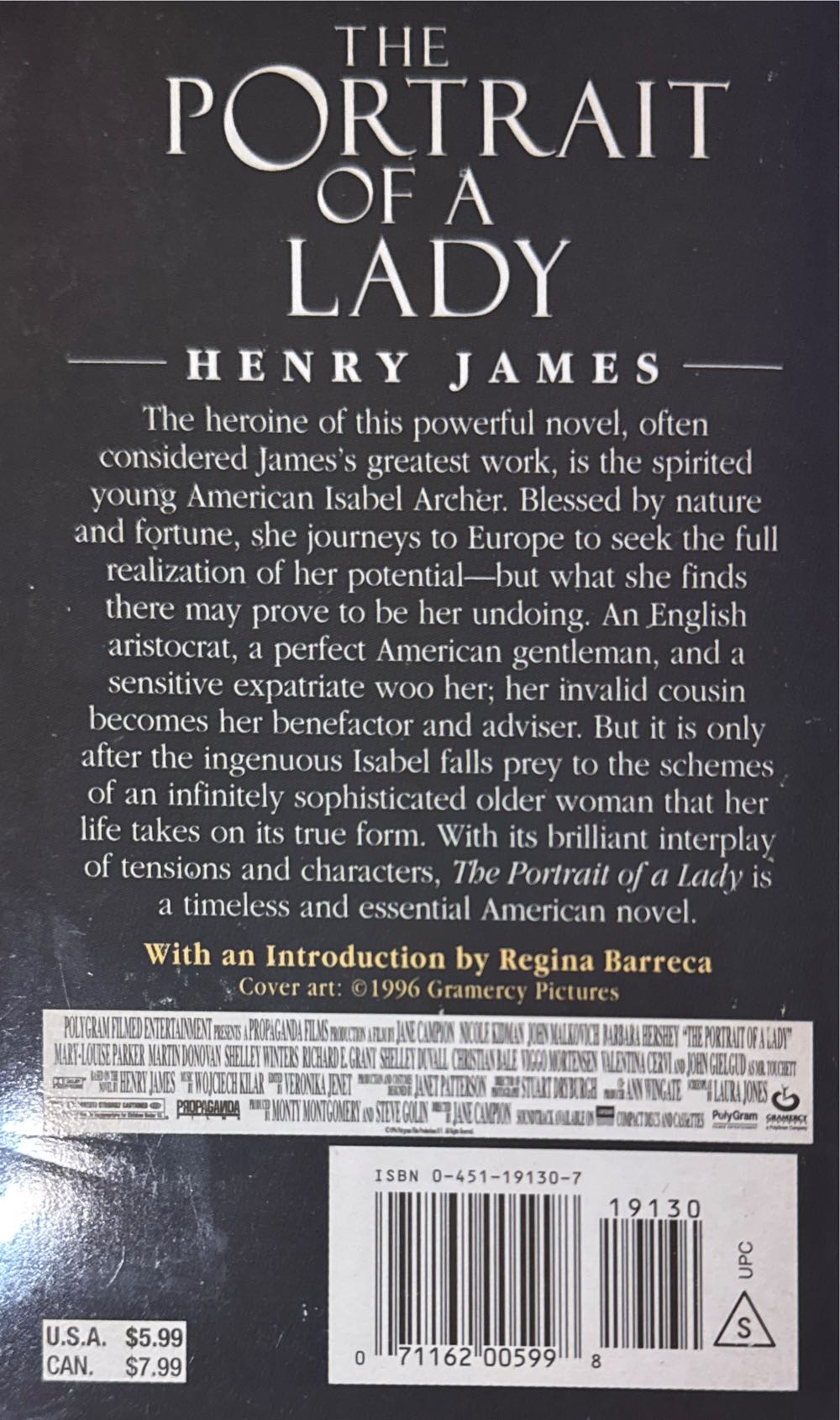 The Portrait Of A Lady - Henry James (Signet - Paperback) book collectible [Barcode 9780451191304] - Main Image 2