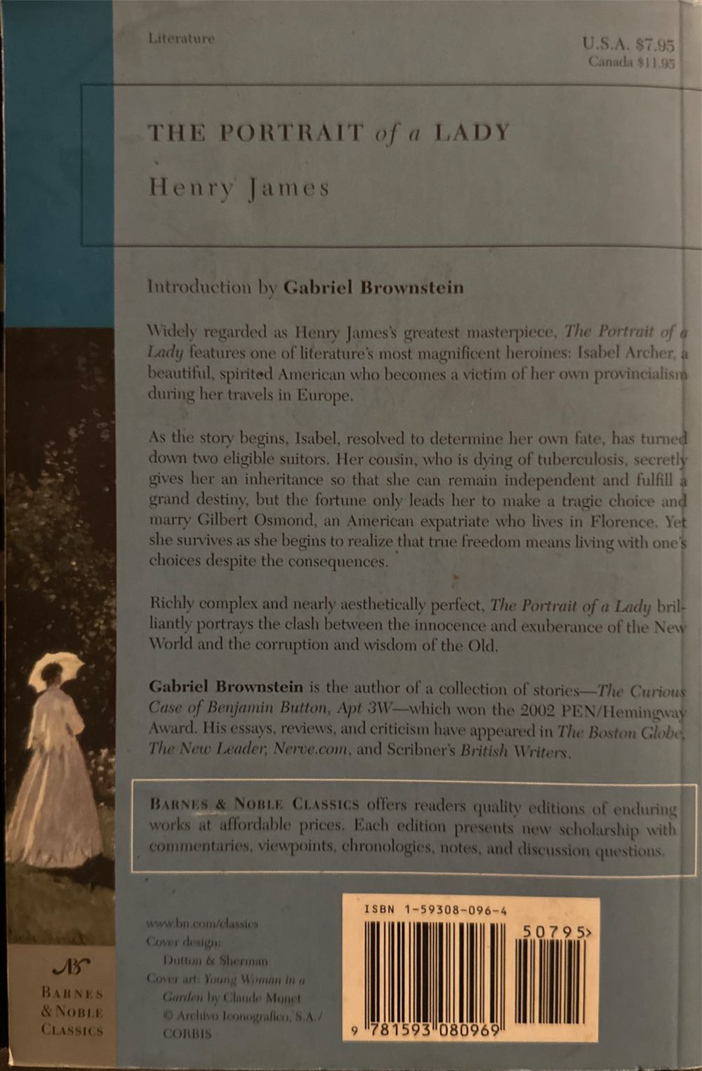 The Portrait of a Lady - Henry James (Barnes & Noble - Paperback) book collectible [Barcode 9781593080969] - Main Image 2