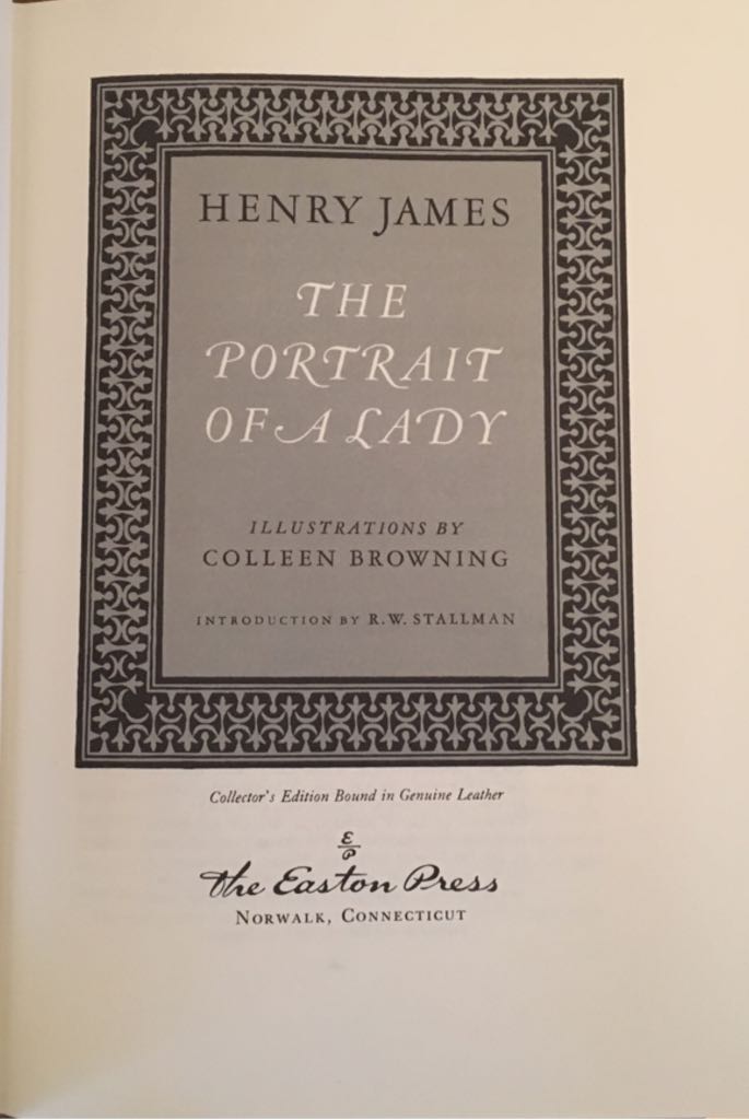 Portrait Of A Lady, The - Henry James (The Easton Press - Hardcover) book collectible - Main Image 2