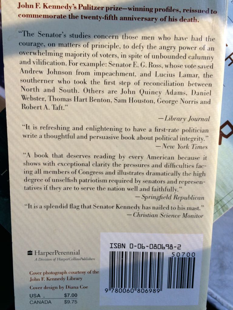 Profiles in Courage - John F. Kennedy (HarperPerennial (HarperCollins Publishers) - Paperback) book collectible [Barcode 9780060806989] - Main Image 2